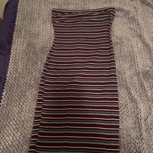 Tight and to the knee striped dress!